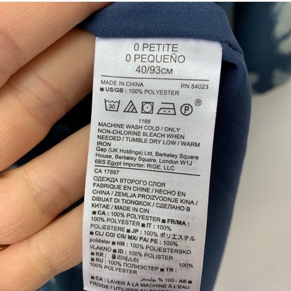 Banana Republic blue botanical faux wrap dress - Picture 4 of 6